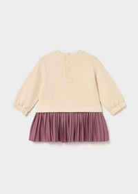 Vestido combinado felpa bebé