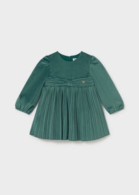 Vestido terciopelo plisado bebé
