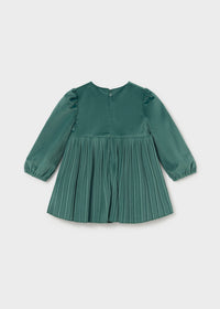 Vestido terciopelo plisado bebé