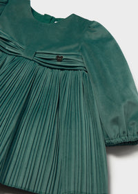 Vestido terciopelo plisado bebé