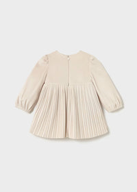 Vestido terciopelo plisado bebé