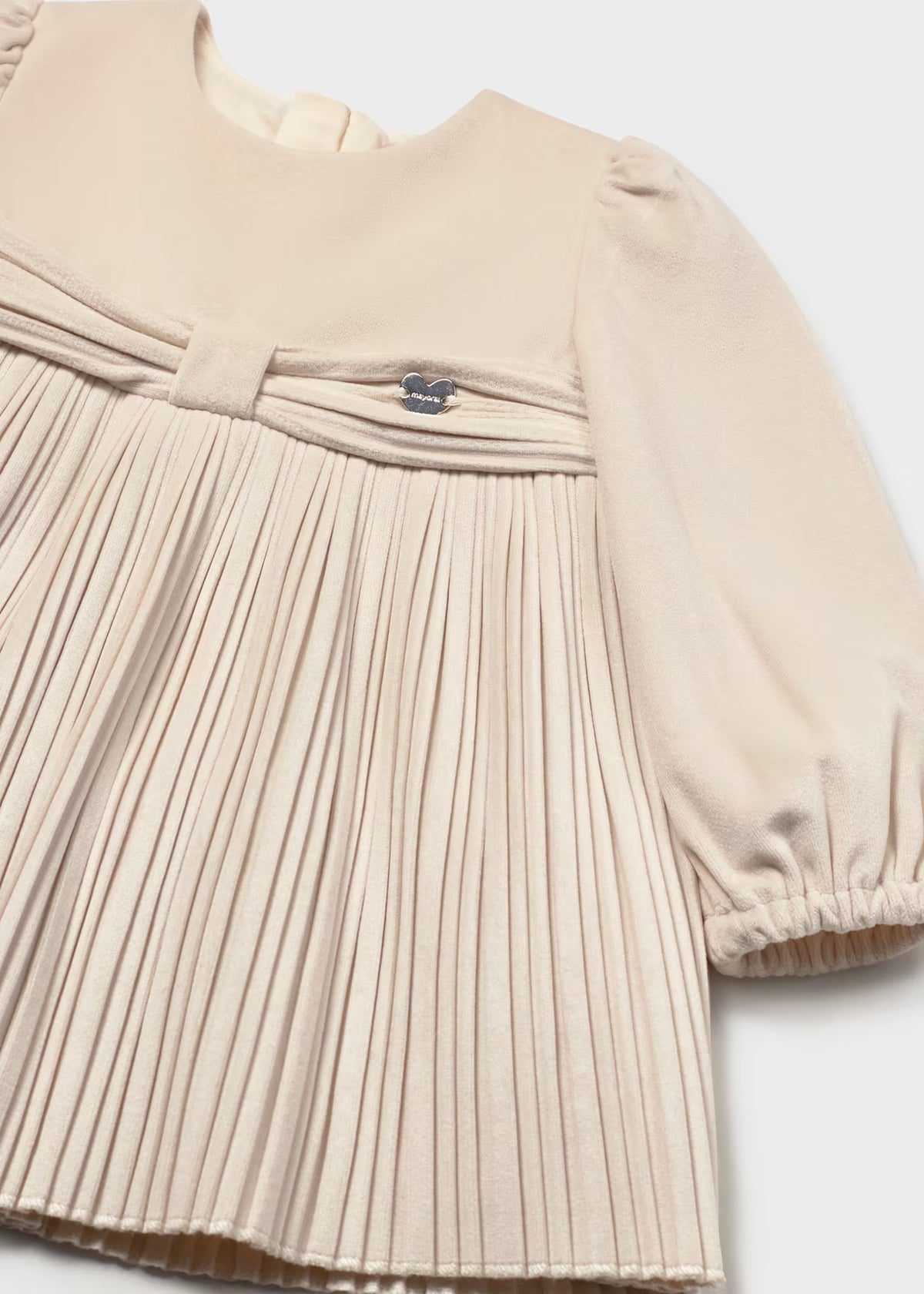 Vestido terciopelo plisado bebé