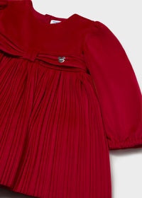 Vestido terciopelo plisado bebé