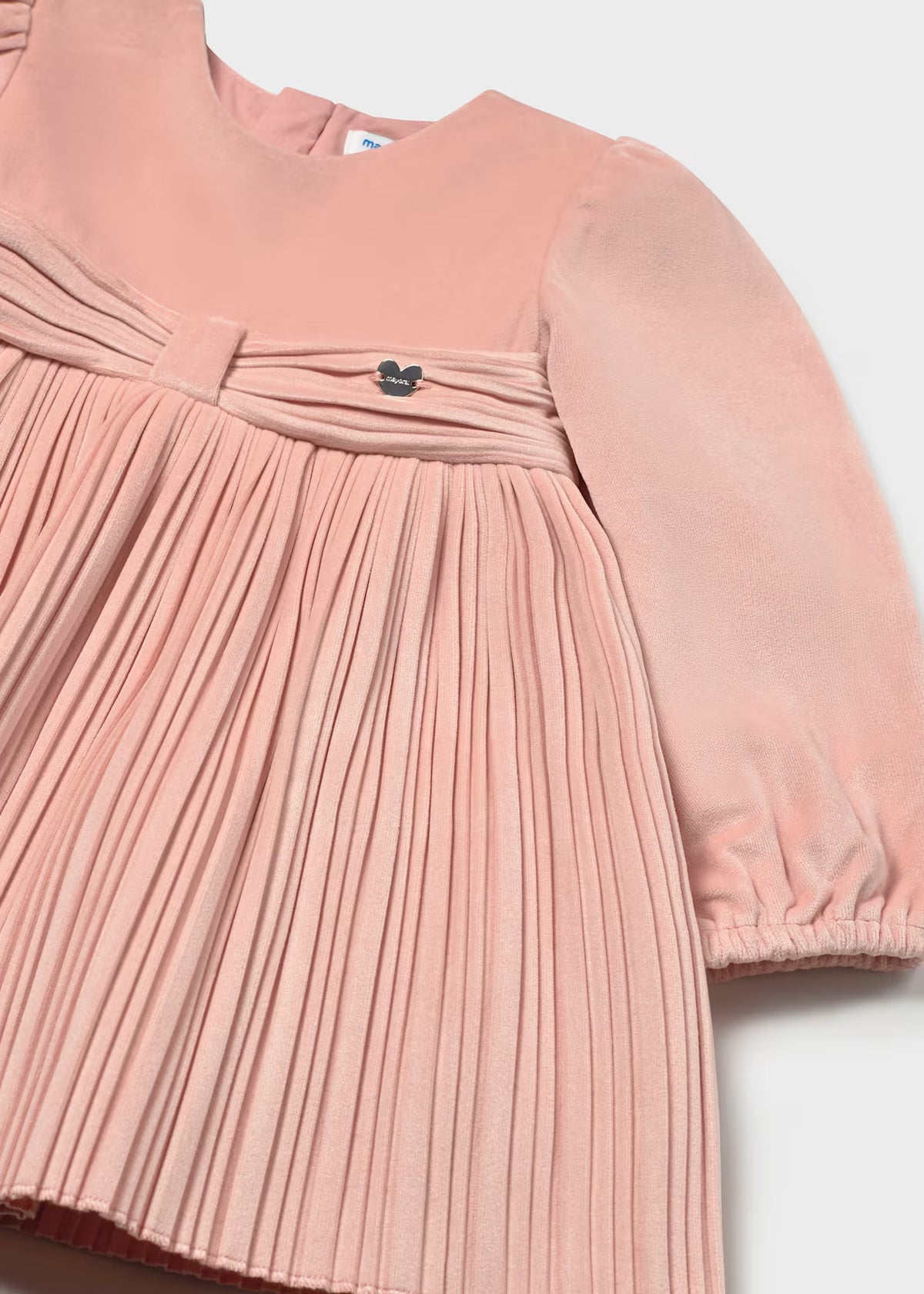 Vestido terciopelo plisado bebé