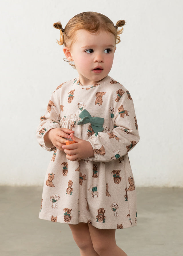 Vestido lazo estampado bebé