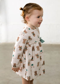 Vestido lazo estampado bebé