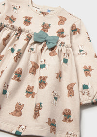 Vestido lazo estampado bebé