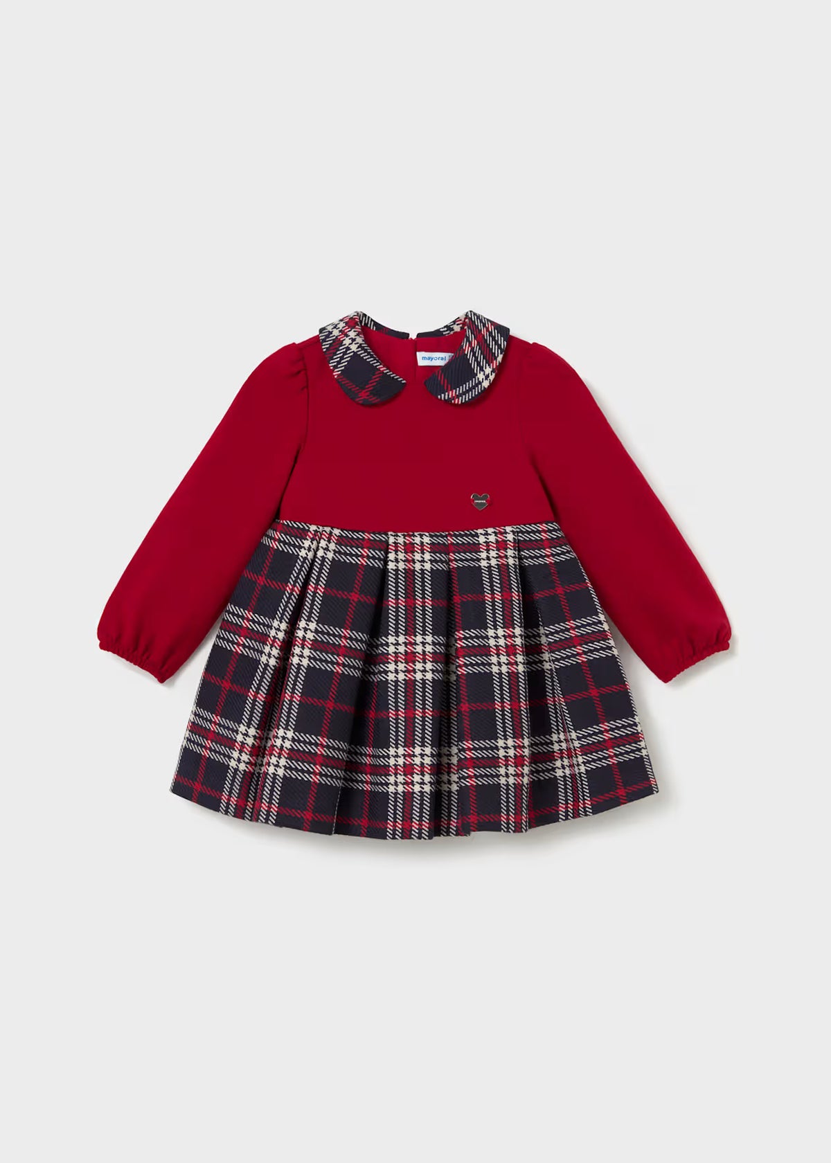 Vestido combinado cuadros bebé