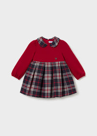 Vestido combinado cuadros bebé