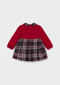 Vestido combinado cuadros bebé