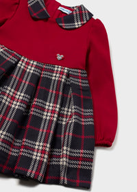 Vestido combinado cuadros bebé