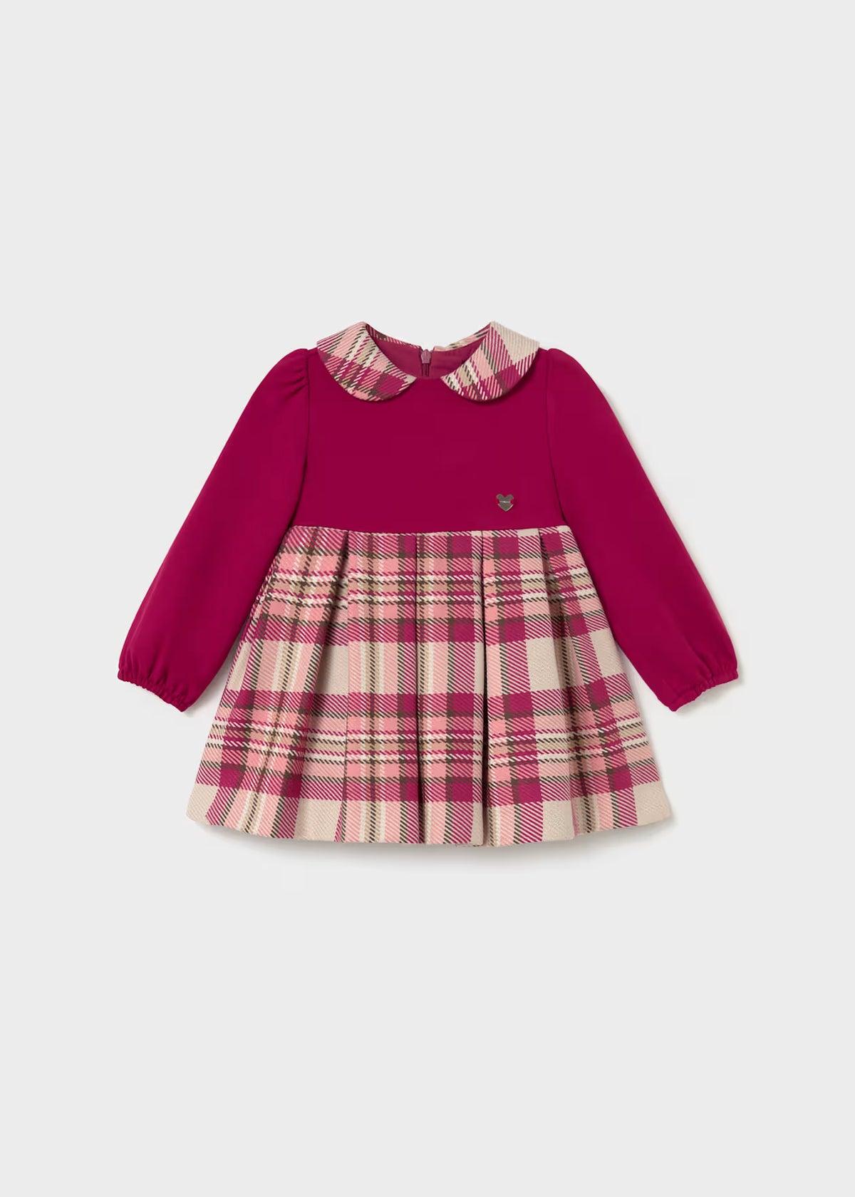 Vestido combinado cuadros bebé