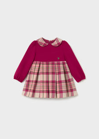 Vestido combinado cuadros bebé