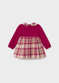 Vestido combinado cuadros bebé