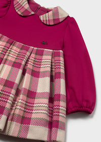 Vestido combinado cuadros bebé