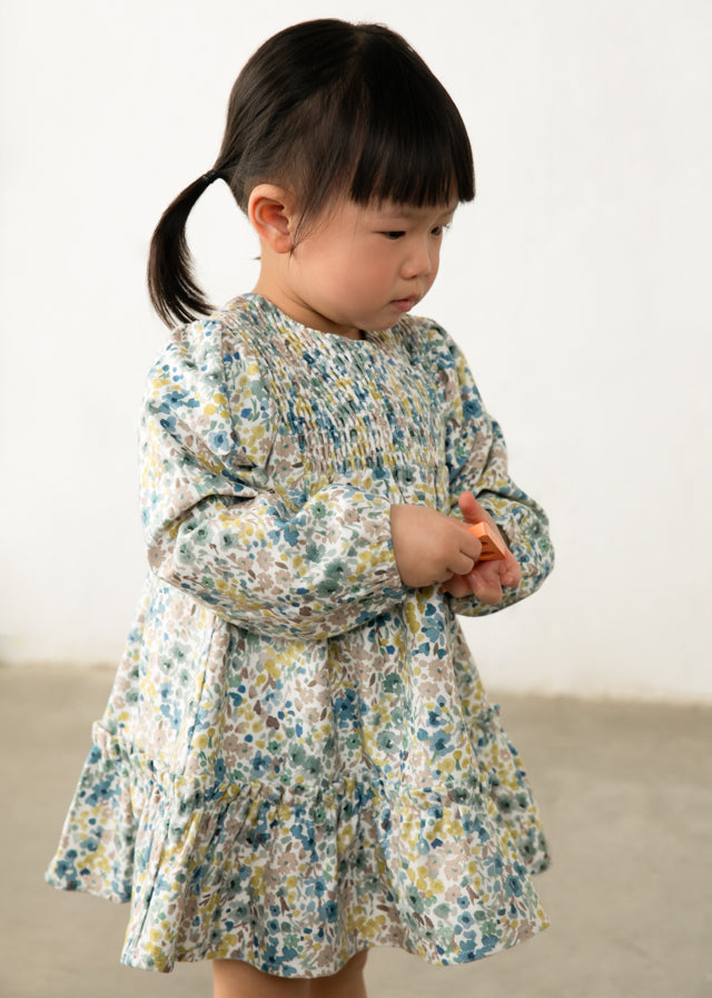 Vestido terciopelo estampado bebé