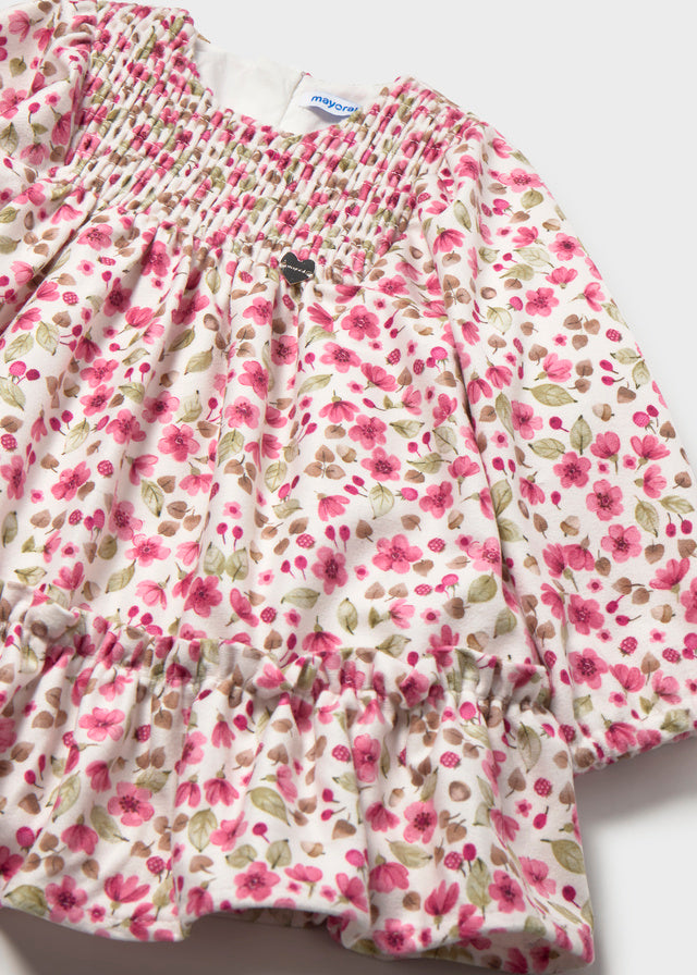 Vestido terciopelo estampado bebé
