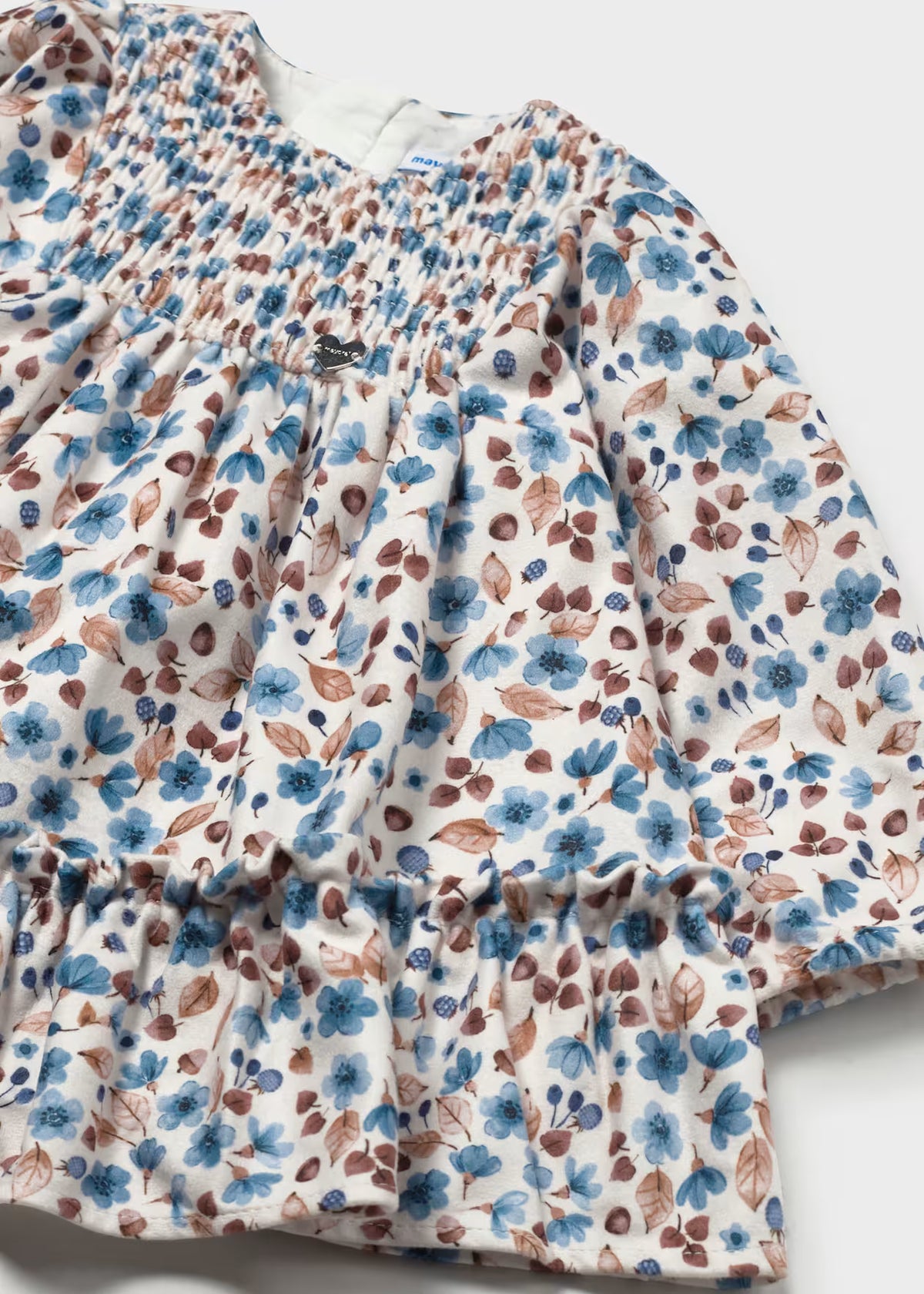 Vestido terciopelo estampado bebé