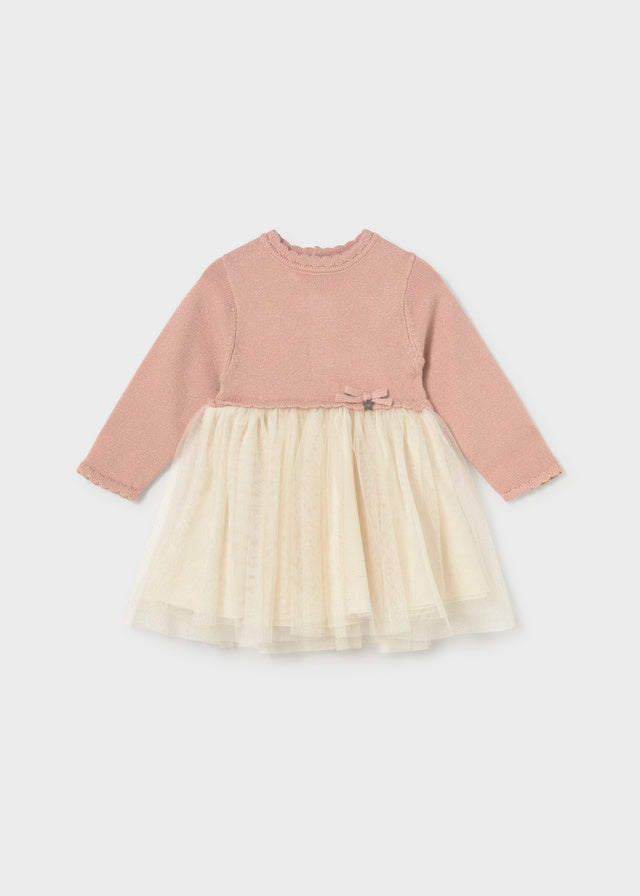 Vestido combinado tul bebé