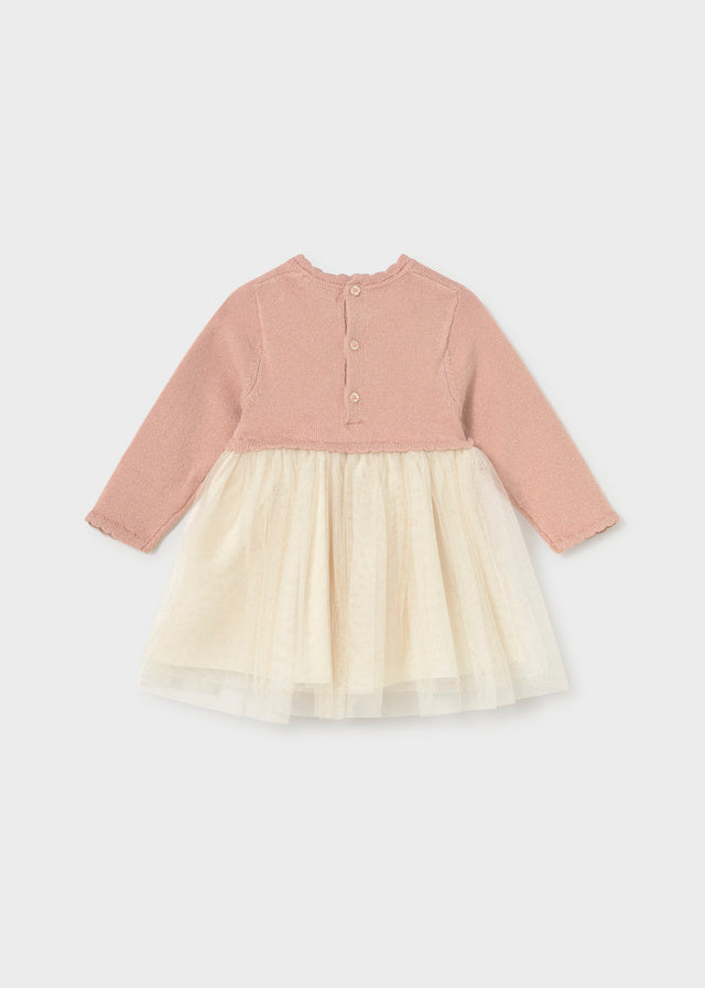 Vestido combinado tul bebé
