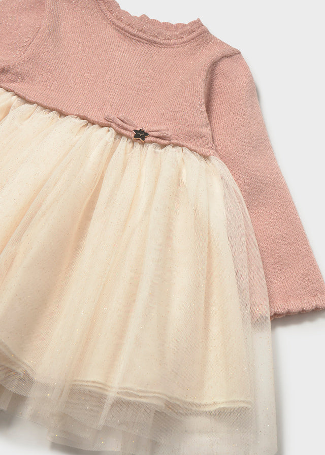Vestido combinado tul bebé