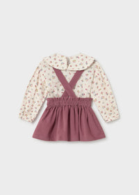 Conjunto falda tirantes y blusa bebé