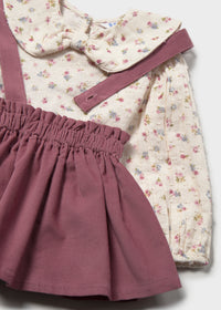 Conjunto falda tirantes y blusa bebé