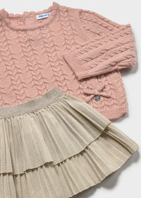 Conjunto falda volantes y jersey bebé