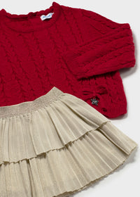 Conjunto falda volantes y jersey bebé