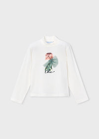 Camiseta semicisne gráfica niña