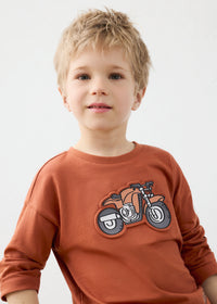 Camiseta vehículo relieve niño