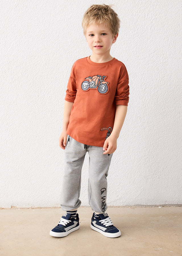 Camiseta vehículo relieve niño