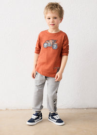 Camiseta vehículo relieve niño