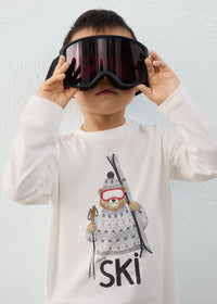 Camiseta oso esquí niño