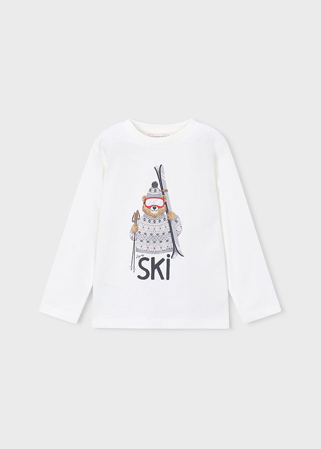 Camiseta oso esquí niño