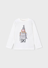 Camiseta oso esquí niño