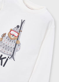 Camiseta oso esquí niño
