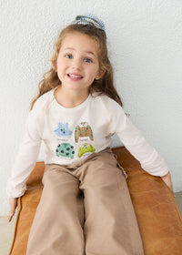 Camiseta con coletero niña
