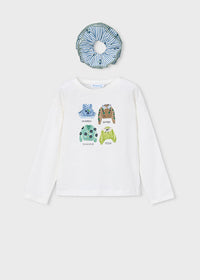 Camiseta con coletero niña