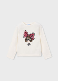Camiseta muñeca lazo niña
