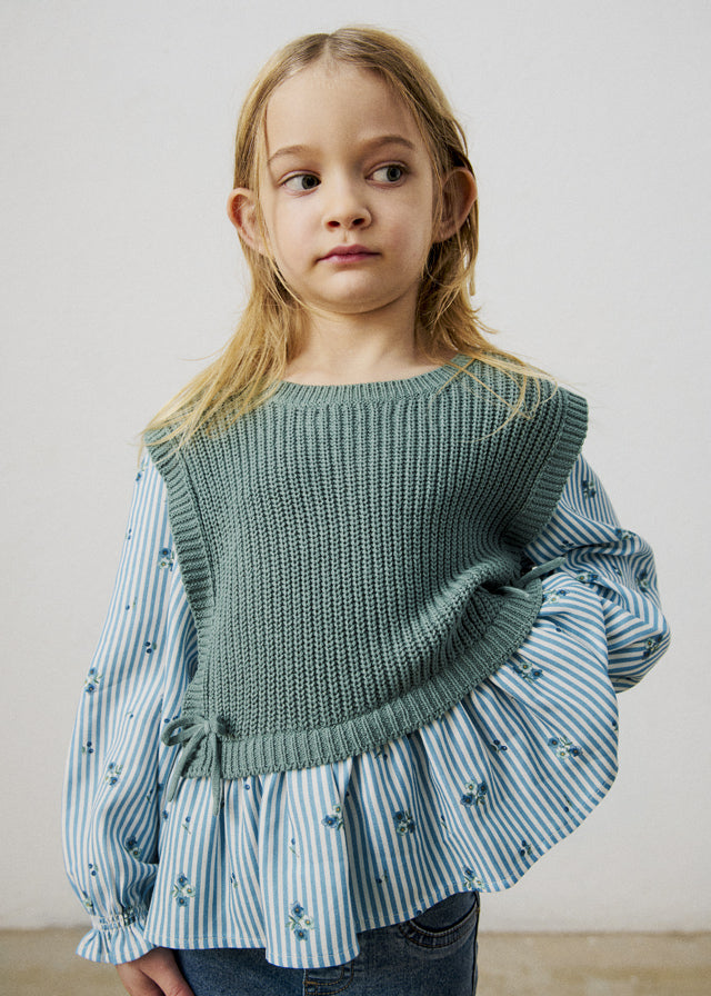 Camisa con top niña