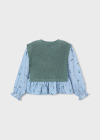 Camisa con top niña