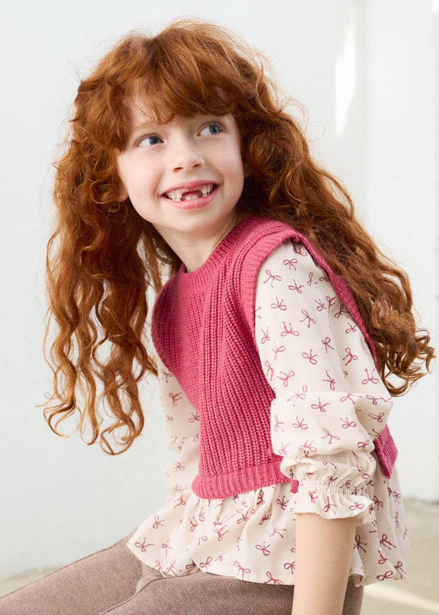 Camisa con top niña