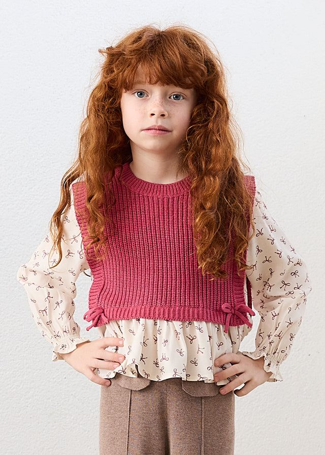 Camisa con top niña