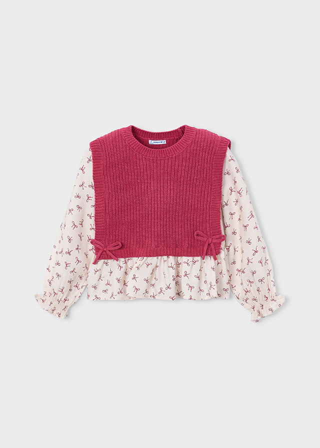 Camisa con top niña