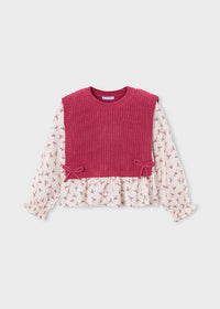 Camisa con top niña