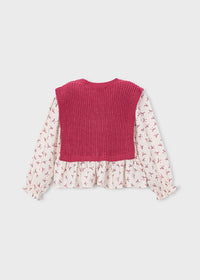 Camisa con top niña