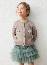 Rebeca tricot flores niña