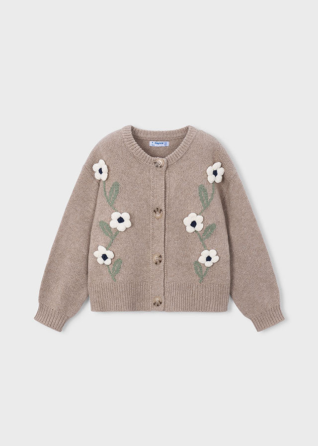 Rebeca tricot flores niña