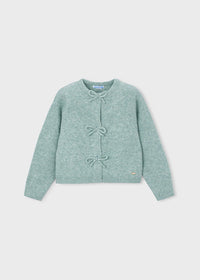 Rebeca tricot lazos niña